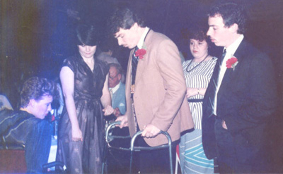 Phil Devitte with walker